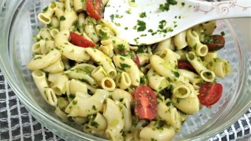 Green Pasta Salad - Naush Kitchen Routine