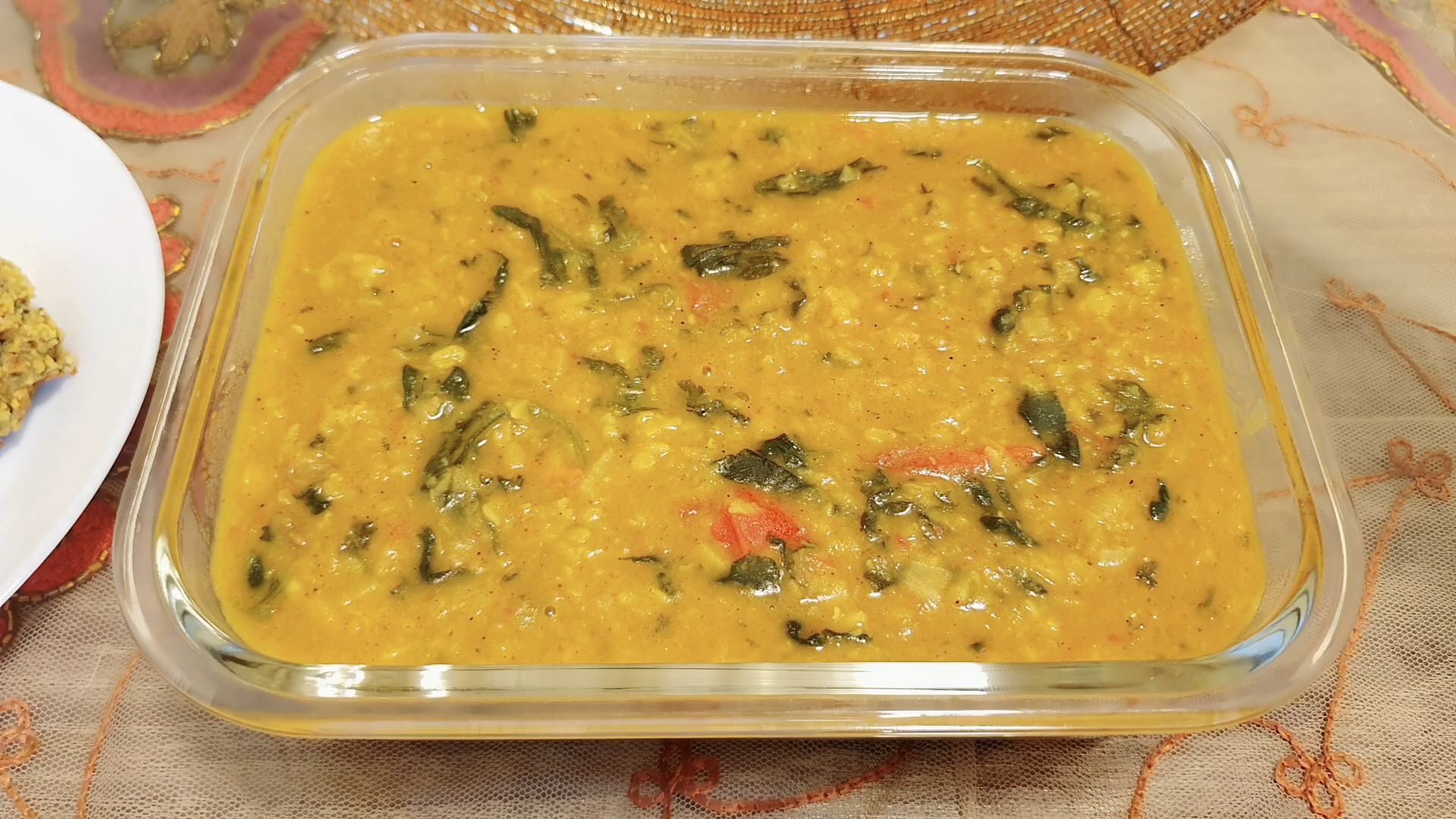 Spinach Tomato Dal (Lentil)