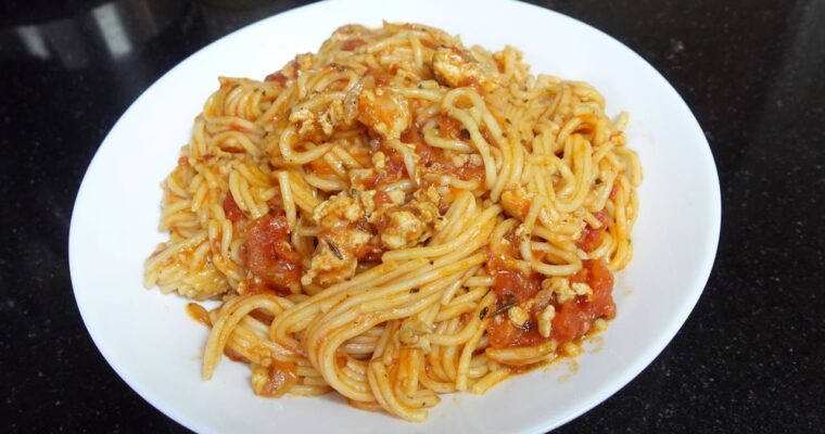 10-minute Chicken Spaghetti in Pressure Cooker