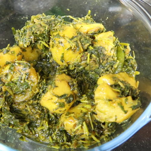 Aloo Methi ki Sabzi (Fenugreek and Potato Curry)