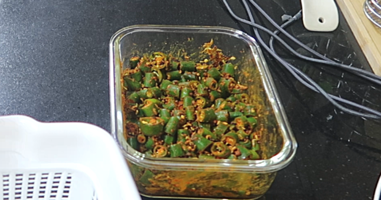 Green Chili Pickle without Oil
