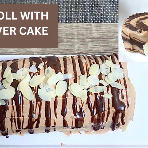 Chocolate Cake Roll with Leftover Cake