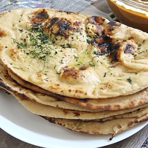 Wheat Kulcha On Stovetop – “On a Non-stick Tawa using Kulcha Glue”