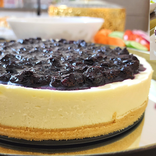 Super Easy No-Bake Blueberry Cheesecake (No gelatin, No egg, No Condensed Milk)