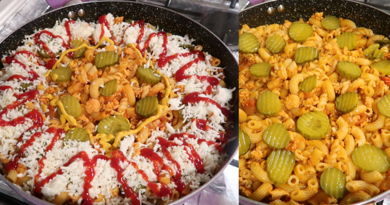 Super Cheesy “Cheeseburger Pasta”