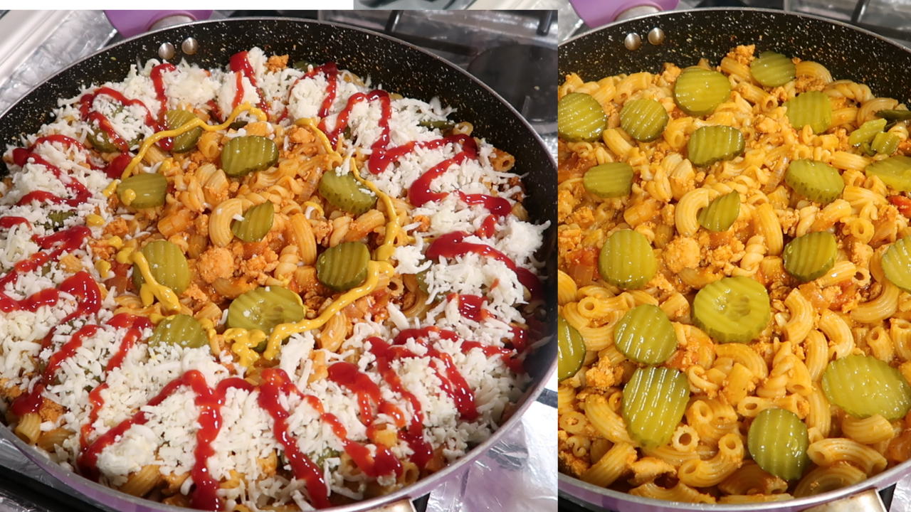 Super Cheesy “Cheeseburger Pasta”