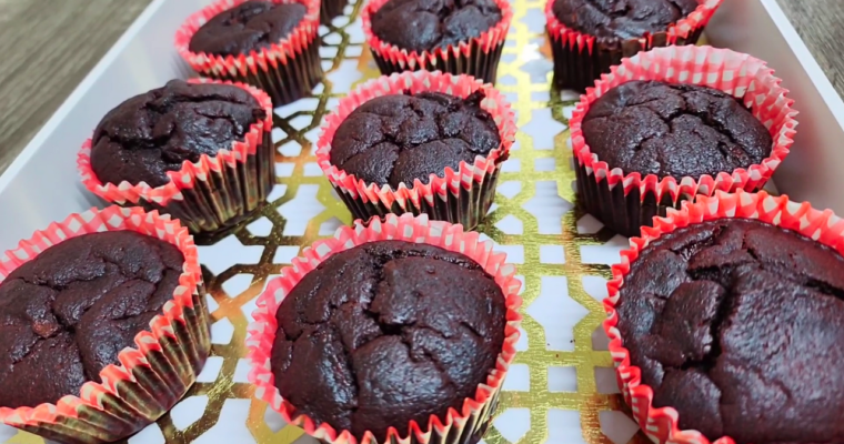 Chocolate Beetroot Carrot Muffins