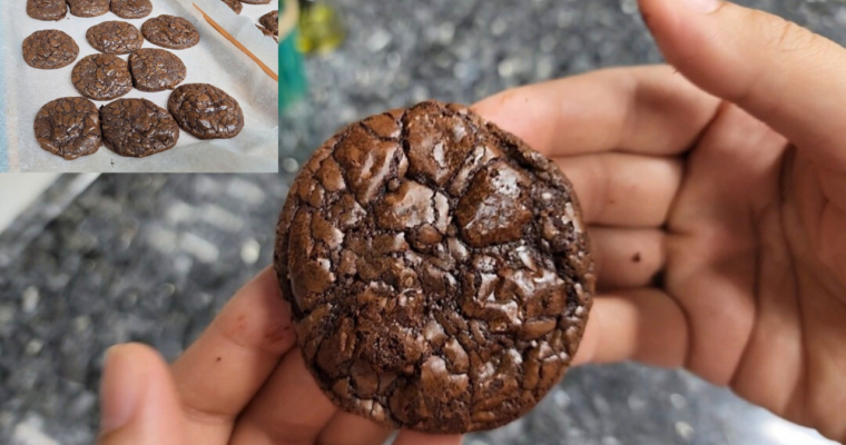 Fudgy Chocolate Brownie Cookies (Flourless Cookies)