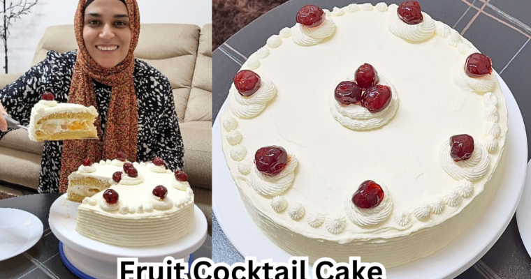 NO OVEN Fruit Cocktail Cake